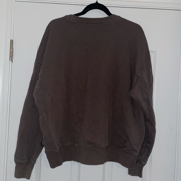 Afends Brown Crew Neck Sweater with Bold Graphic - Picture 4 of 5